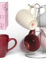 021-04-09 Набір 4 кружок на стійці Heart 350 мл  "S&T"