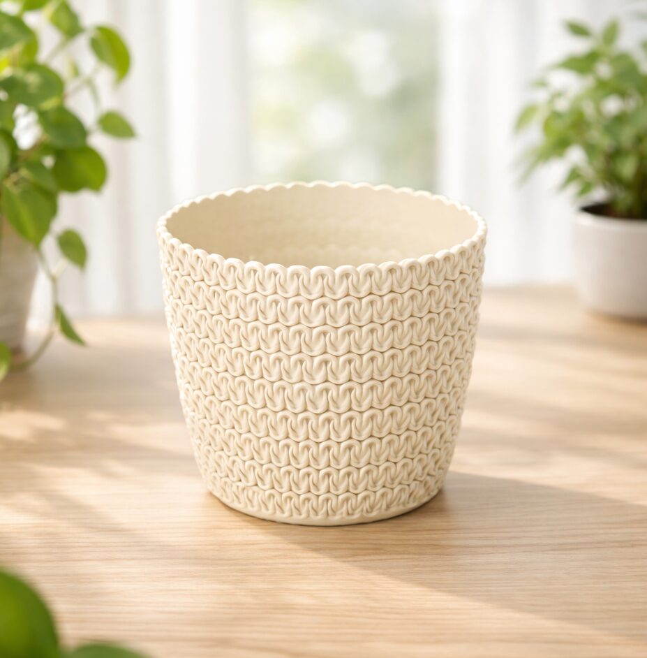 а2 732 Горщик Магнолія Джерсі 160мм кремовий # - Зображення 1