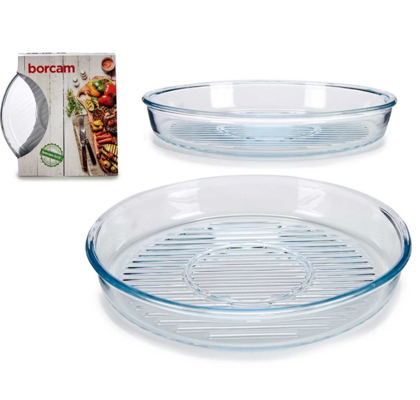 фор22 59544 Форма для запікання гриль 32см, 3л Боркам - Зображення 1