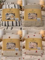 004-143 Набір постільної білизни двоспальний жатий муслін (простинь на резинці) - Зображення 2