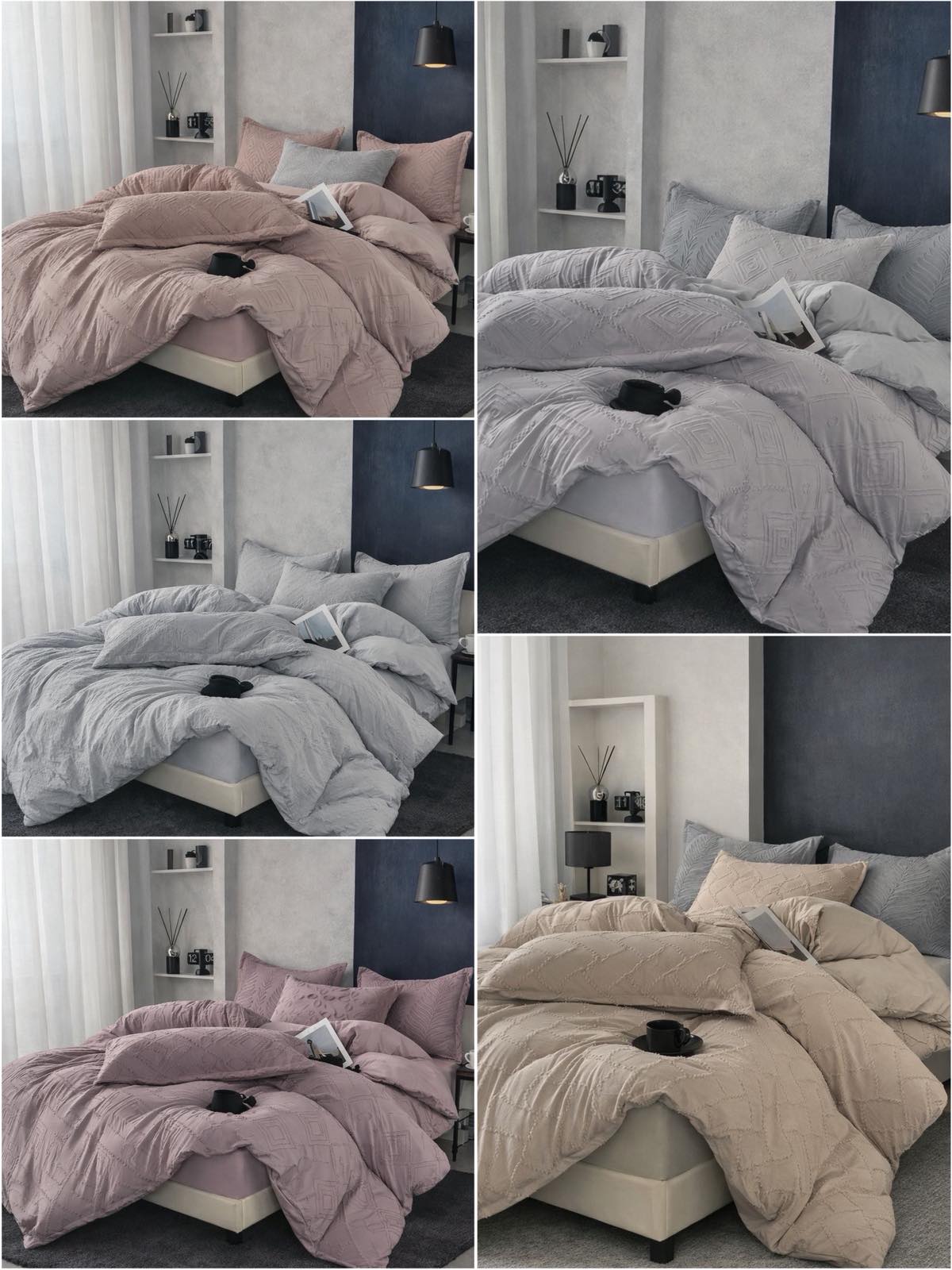 пості 004-103 Наір постільної білизни півтораспальний сатин "торочка" (простинь на резинці) - Зображення 1