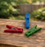 Прищепка "Біла" Кольорова (100 в мішку)