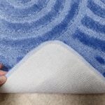 Коврик 2в1 у ванну ECONOM 50х80+50х40см з вирізом синій рамка - Зображення 2