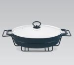 Марміт керам. на підставці MR-11360-74 (32,5см) овал. 1,5л чорний Maestro - Зображення 2