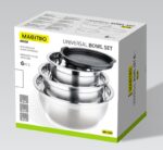 Набір мисок з кришками 3шт MR-1688 нерж Maestro - Зображення 4