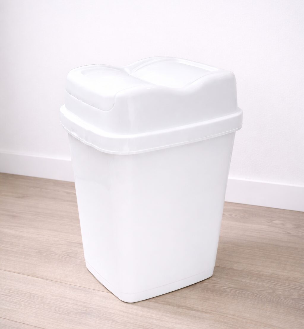 від10л1 09712 Відро для сміття Easy з/кр 10л біле - Зображення 1