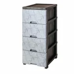Комод 4-ярусний 35*45*86см Сірий мармур R plastic - Зображення 2