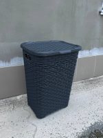 05006 Корзина для білизни 45л (39 *29  51см) антрацит Ротанг Dunya - Зображення 2