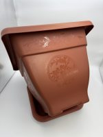 Горщик для квітів квадратний з підставкою №5 коричневий 25л,390*390мм Консенсус - Зображення 3