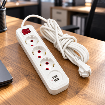 305 Переноска 3 розетки, 2USB,5м