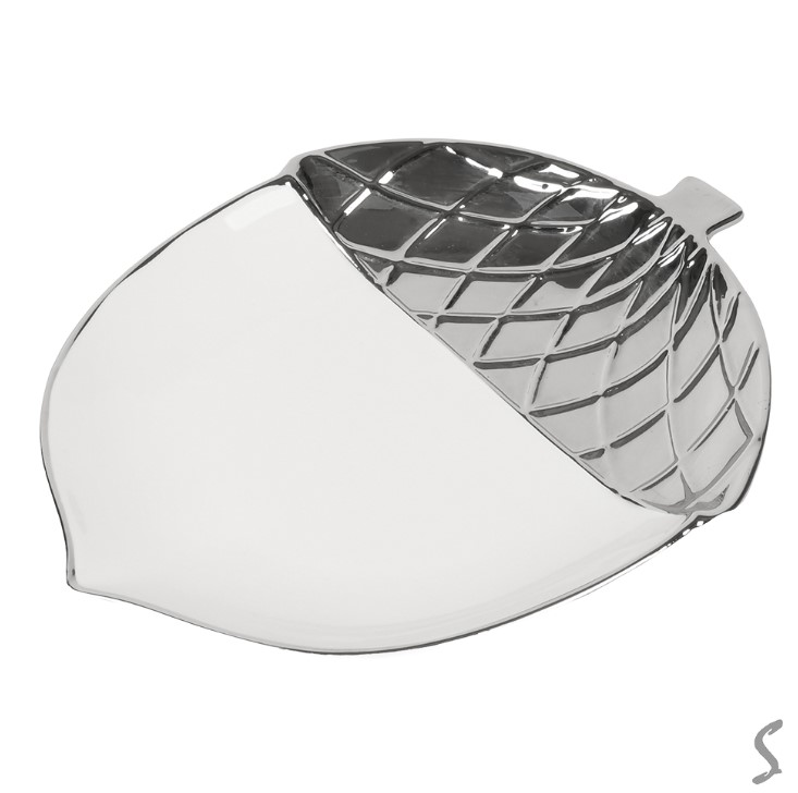 бл MC6160 Блюдо порцеляна "Silver acorn" 10" (25.4см) Stenson - Зображення 1