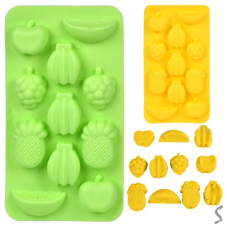 фор с R99202 Форма для льоду/шоколаду/мастики силикон "Fruits 19*11см Stenson - Зображення 1