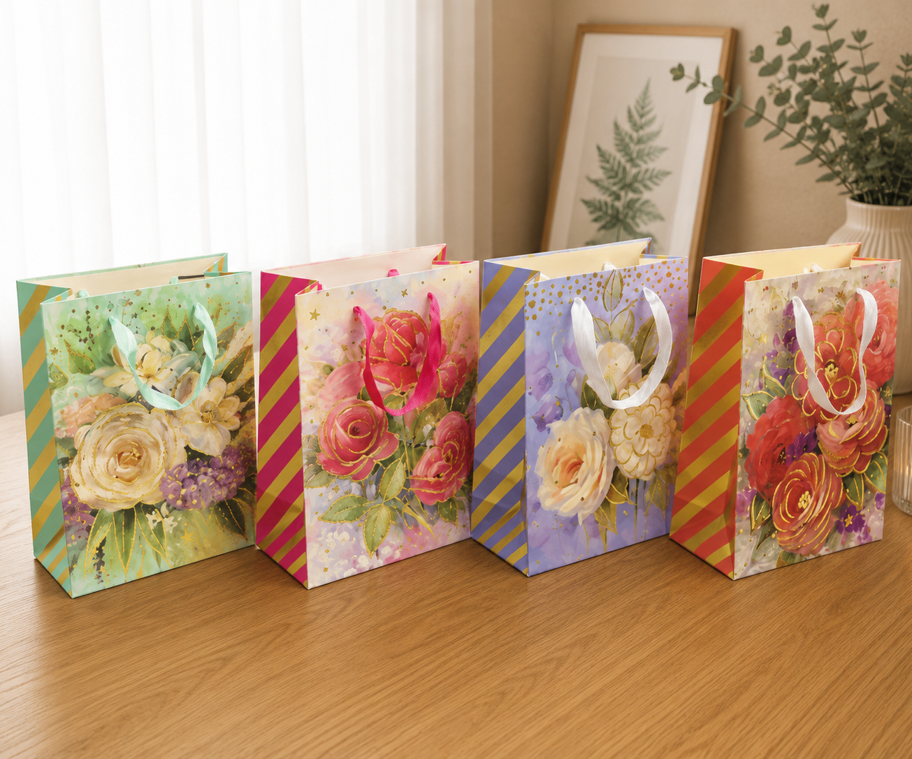 пак квіт R94979-S Пакет подарунковий паперовий S "Flowers" 18*23*10см Stenson - Зображення 1