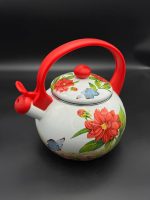 FT7  49/L   PINK  HANDLE Чайник 2,2 л зі свистком, пластикова  ручка КВІТКА Interos - Зображення 4
