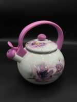 FT7  5/L Чайник 2,2 л зі свистком, пластикова  ручка  PINK  HANDLE  ОРХІДЕЯ - Зображення 2