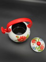 FT7  49/L   PINK  HANDLE Чайник 2,2 л зі свистком, пластикова  ручка КВІТКА Interos - Зображення 2