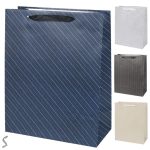R96664-M Пакет подарунковий паперовий M "Stripes" 26*32*12см Stenson