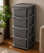 Комод 4-ярусний "Компакт Плюс" металік 34x40x86см R plastic