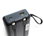 Павербанк NRG-03 Hippo 20000 mAh 65W з швидкою зарядкою USB/Type-C (Black) Holmer # - Зображення 2