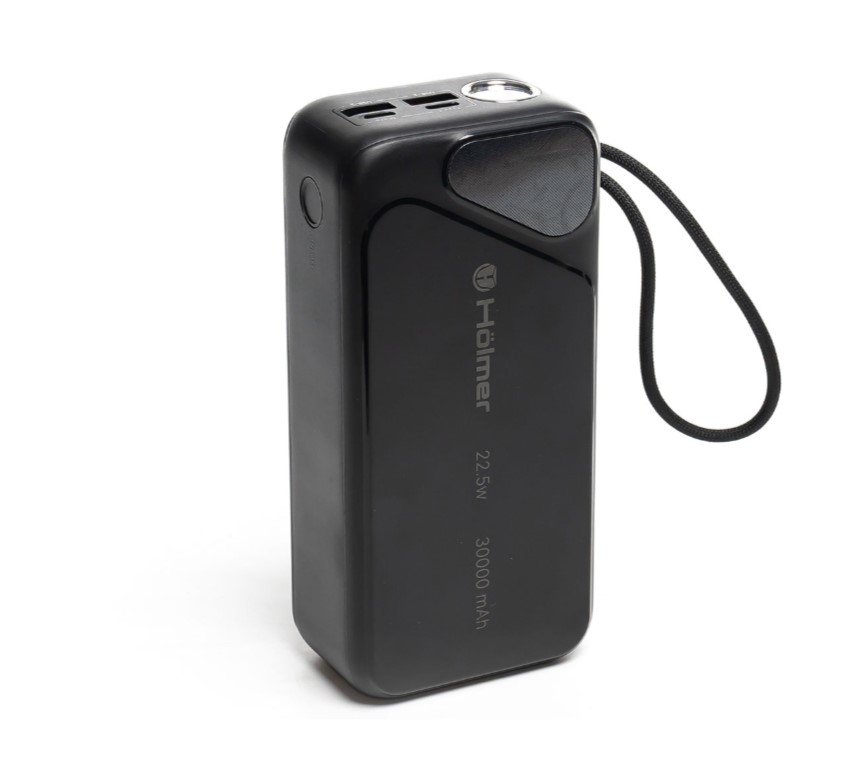пав Павербанк NRG-02 Cheetah 30000 mAh 22,5W з швидкою зарядкою USB/Type-C (Black) Holmer # - Зображення 1