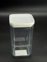 Ємкість для сипучих з білою кришкою 1,2л R plastic - Зображення 3