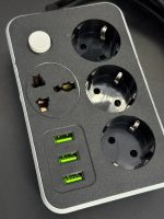 1271 Переноска 4 розетки 2м з кнопкою та USB - Зображення 2
