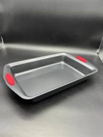 Деко для запікання прямокутне з прорезиновими ручками Тефлон 41х25,5х6см - Зображення 6