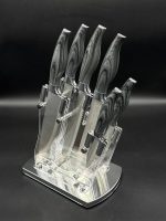 Набір ножів дерево (6шт+підставка прозора) - Зображення 2