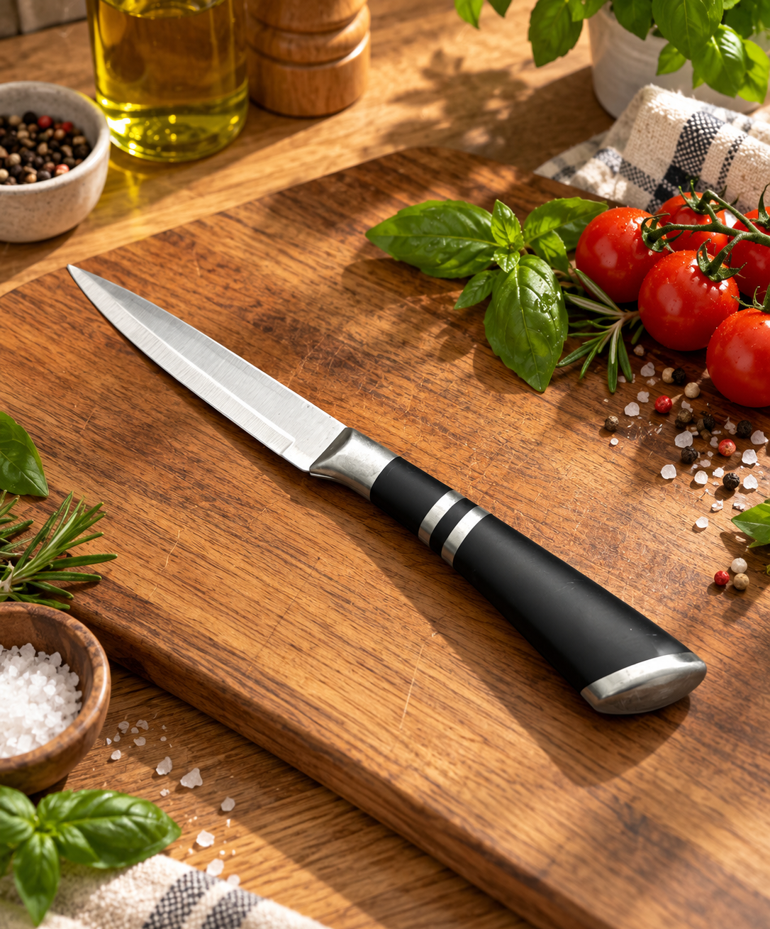 слайсерний Ніж чорний метал універсальний 23,5см Kitchen Set - Зображення 1