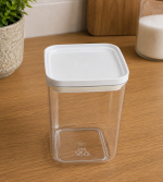 Ємкість для сипучих з білою кришкою 0,9л R plastic
