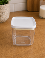 Ємкість для сипучих з білою кришкою 0,6л R plastic