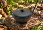 3013W-K Каструля чавунна WOK з кришкою 5,5л, 30*13см Сітон
