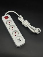 302 Переноска 3 розетки, 2USB,2м - Зображення 2