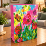 Пакет подарунковий паперовий L "Flower garden" Тюльпани 31*42*12см R95513-L