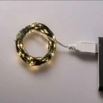 USB100L10MGY Гірлянда Роса нитка 100 LED довжина 10 м від USB зелена, жовтий - Зображення 4